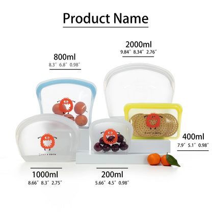 small silicone snack bags